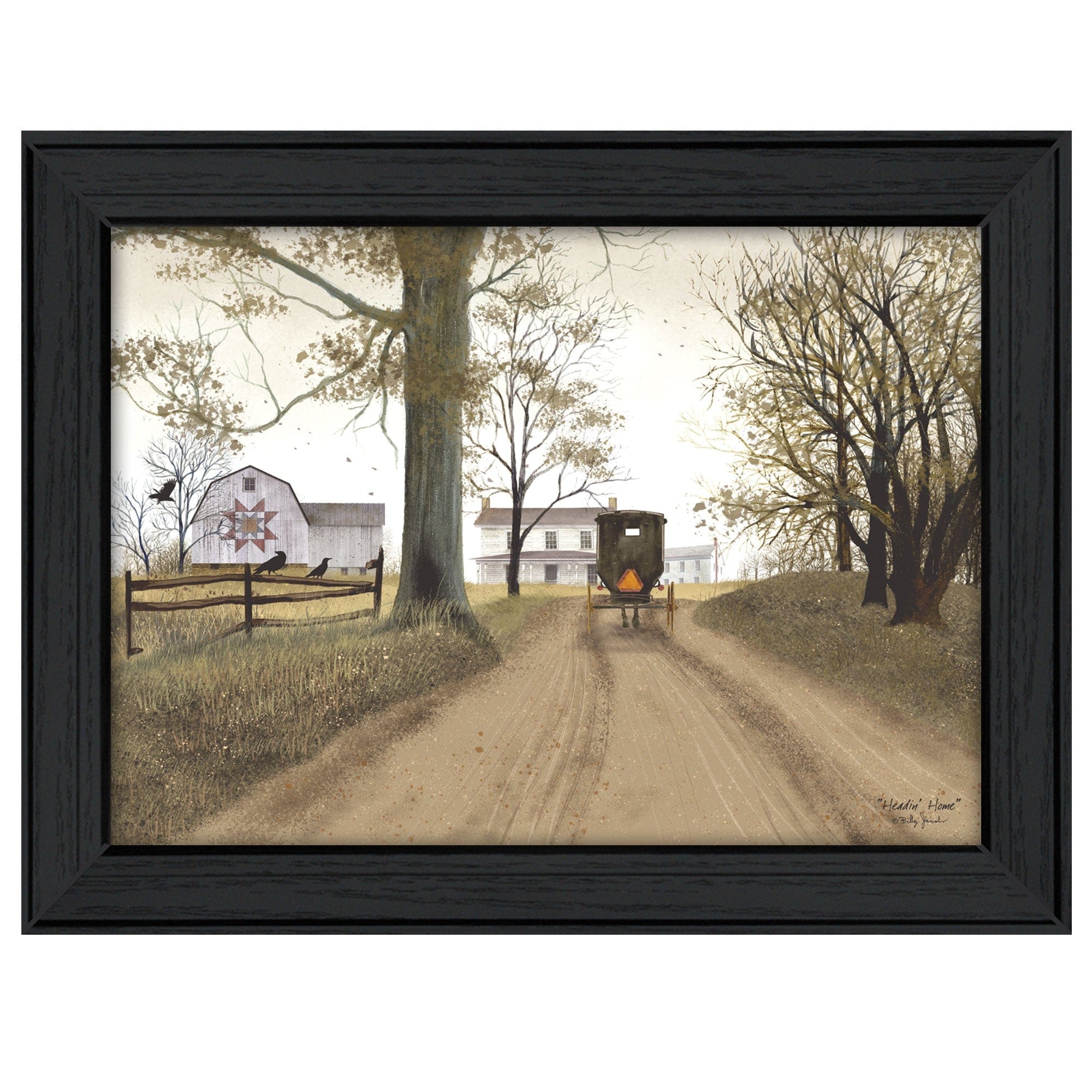 Headin Home 6 Black Framed Print Wall Art - Homeroots
