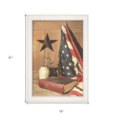 God and Country 4 White Framed Print Wall Art - Homeroots