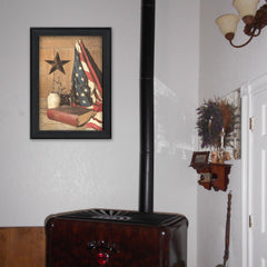 God and Country 5 Black Framed Print Wall Art - Homeroots