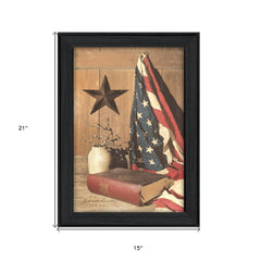 God and Country 5 Black Framed Print Wall Art - Homeroots