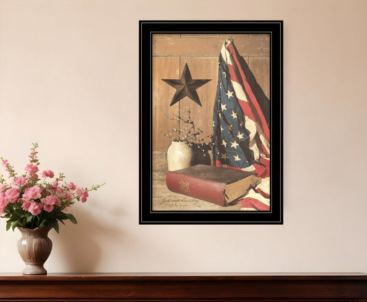 God and Country 6 Black Framed Print Wall Art - Homeroots