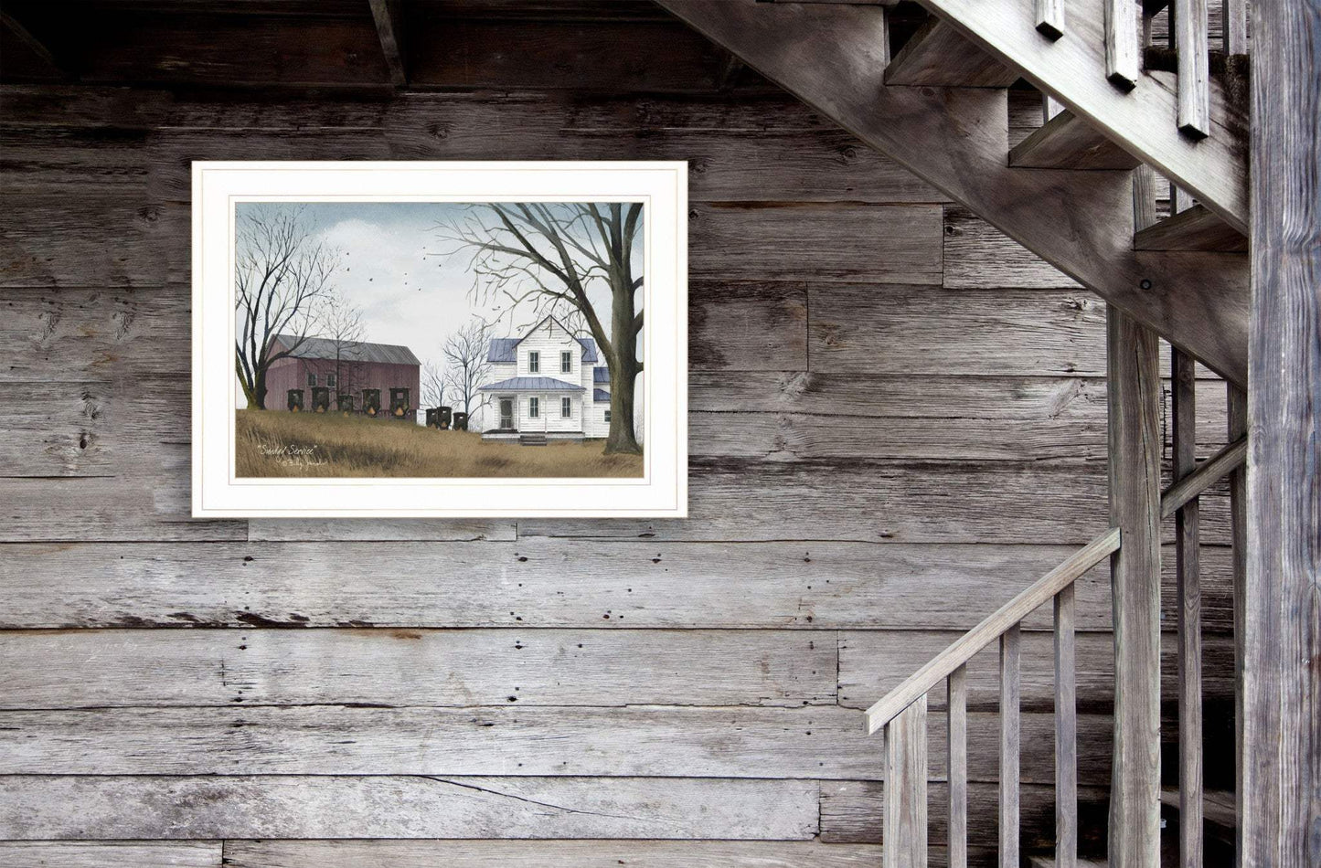 Sunday Service 1 White Framed Print Wall Art - Homeroots - Flyclothing LLC