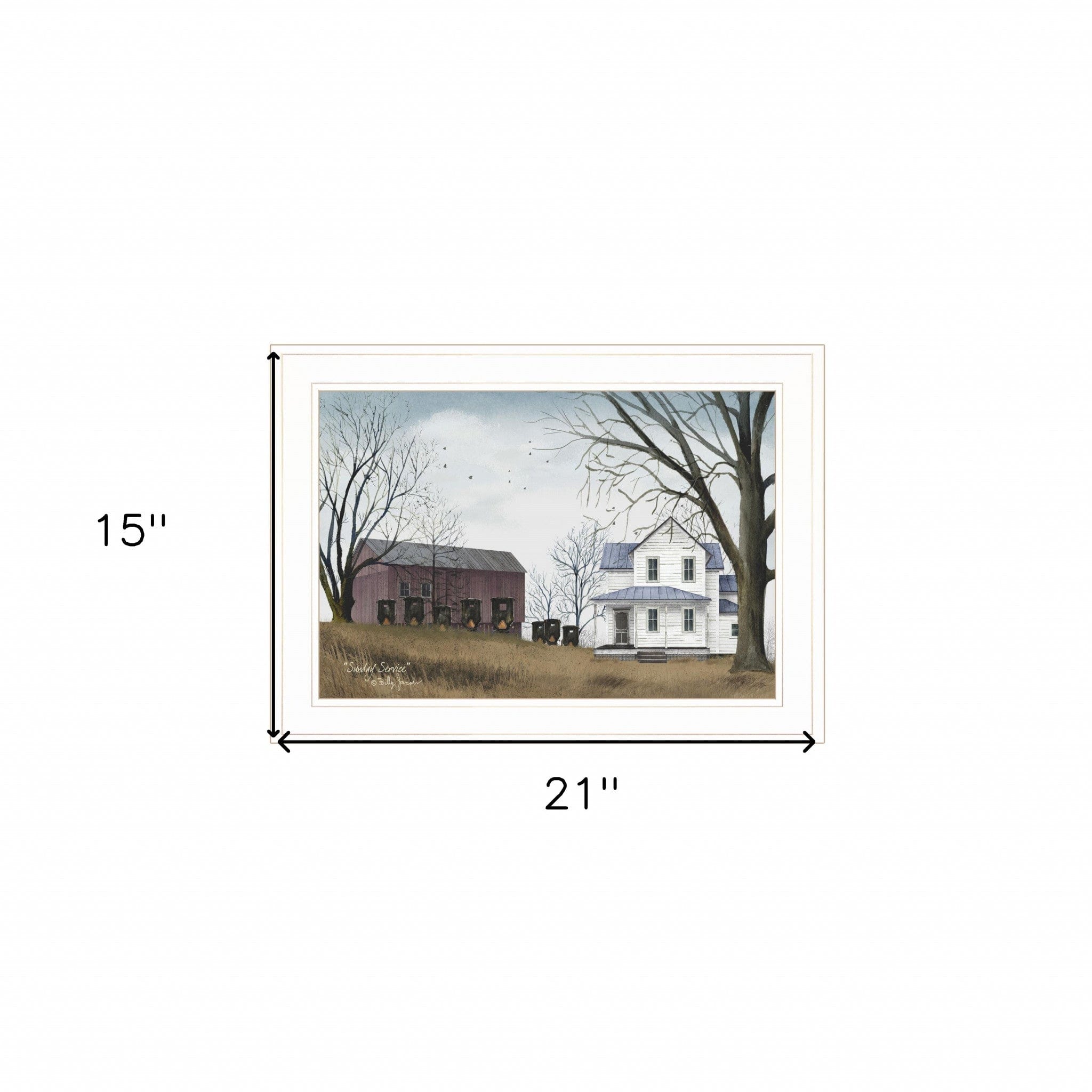Sunday Service 1 White Framed Print Wall Art - Homeroots