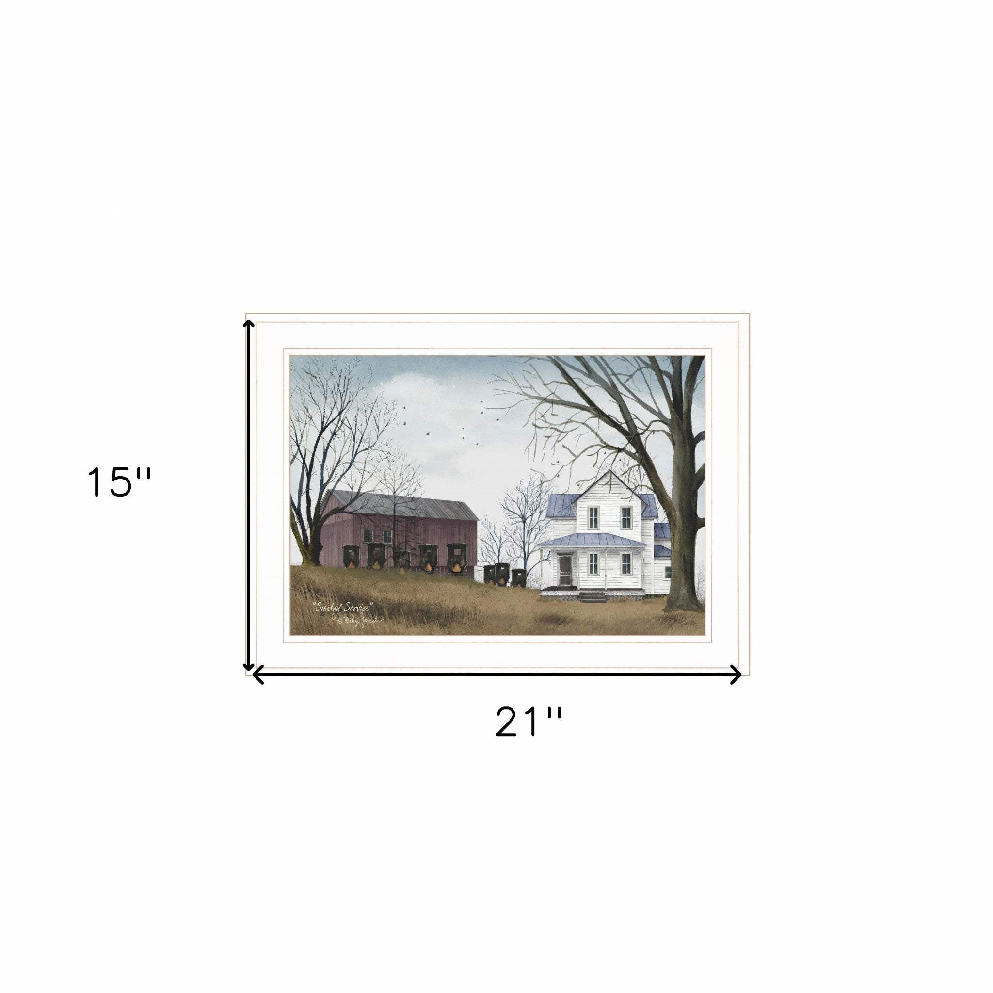 Sunday Service 1 White Framed Print Wall Art - Homeroots - Flyclothing LLC