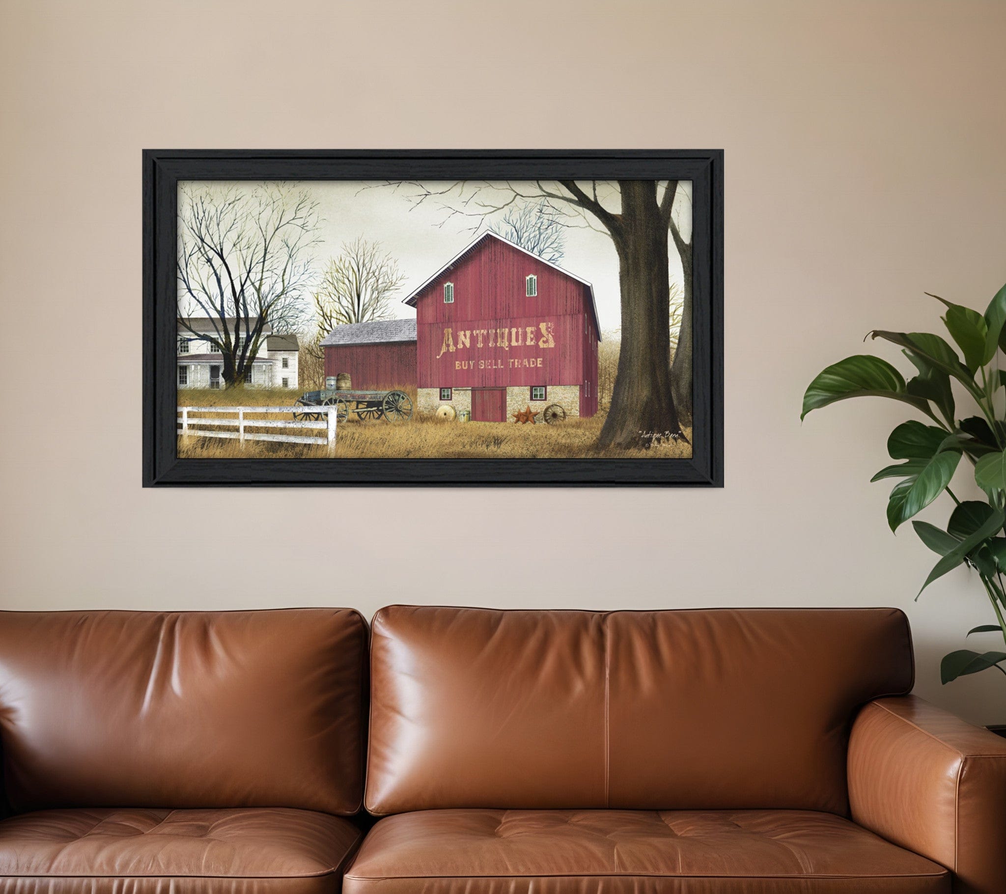 Antique Barn 7 Black Framed Print Wall Art - Homeroots
