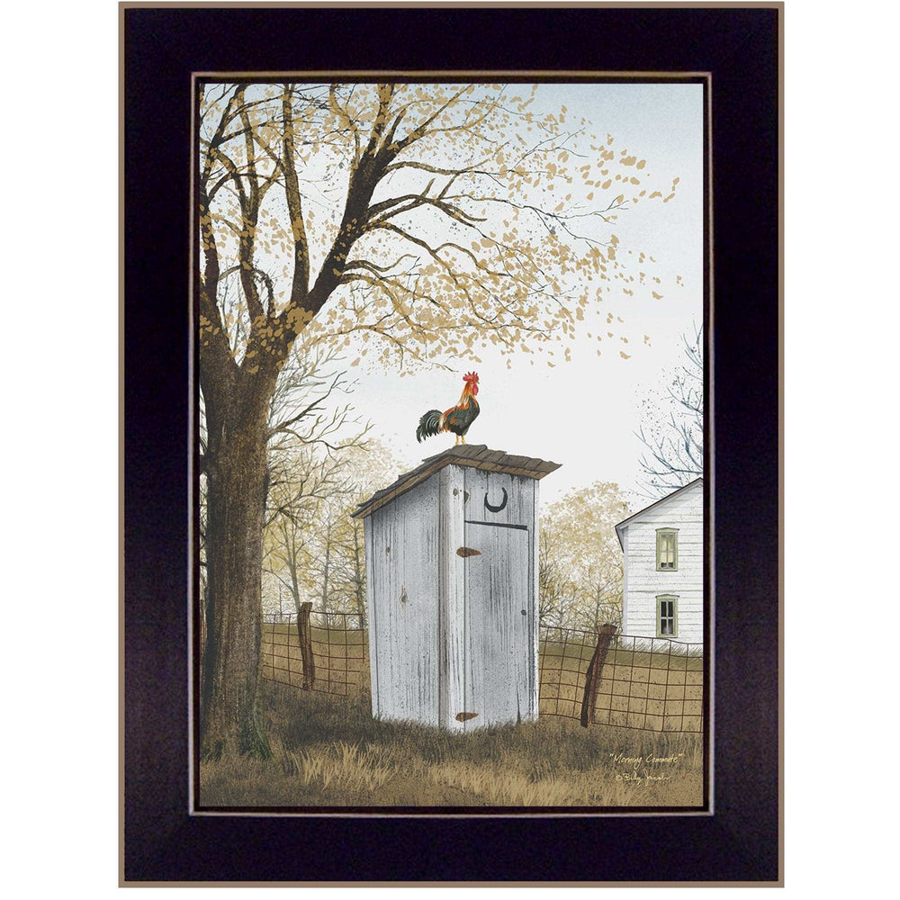 Morning Commute Outhouse Black Framed Print Wall Art - Homeroots - Flyclothing LLC