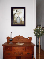 Morning Commute Outhouse Black Framed Print Wall Art - Homeroots