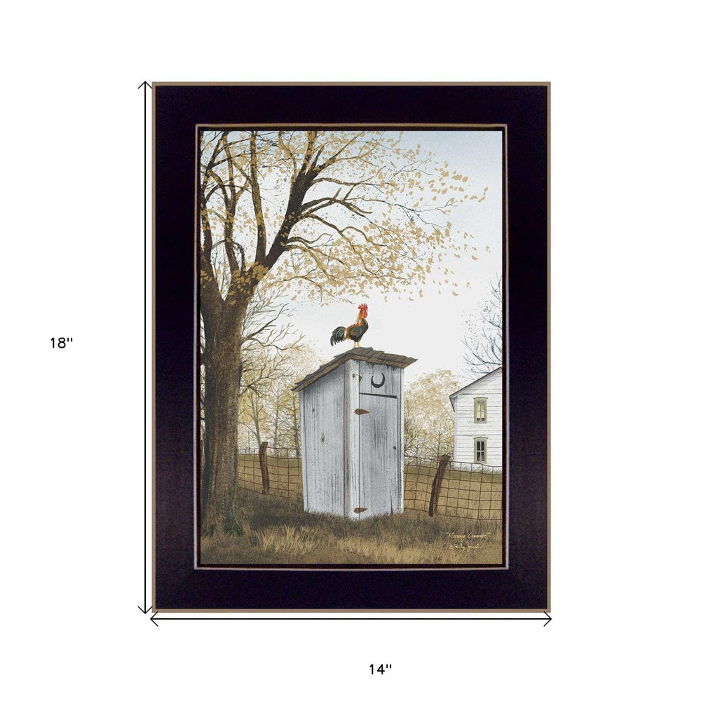 Morning Commute Outhouse Black Framed Print Wall Art - Homeroots - Flyclothing LLC