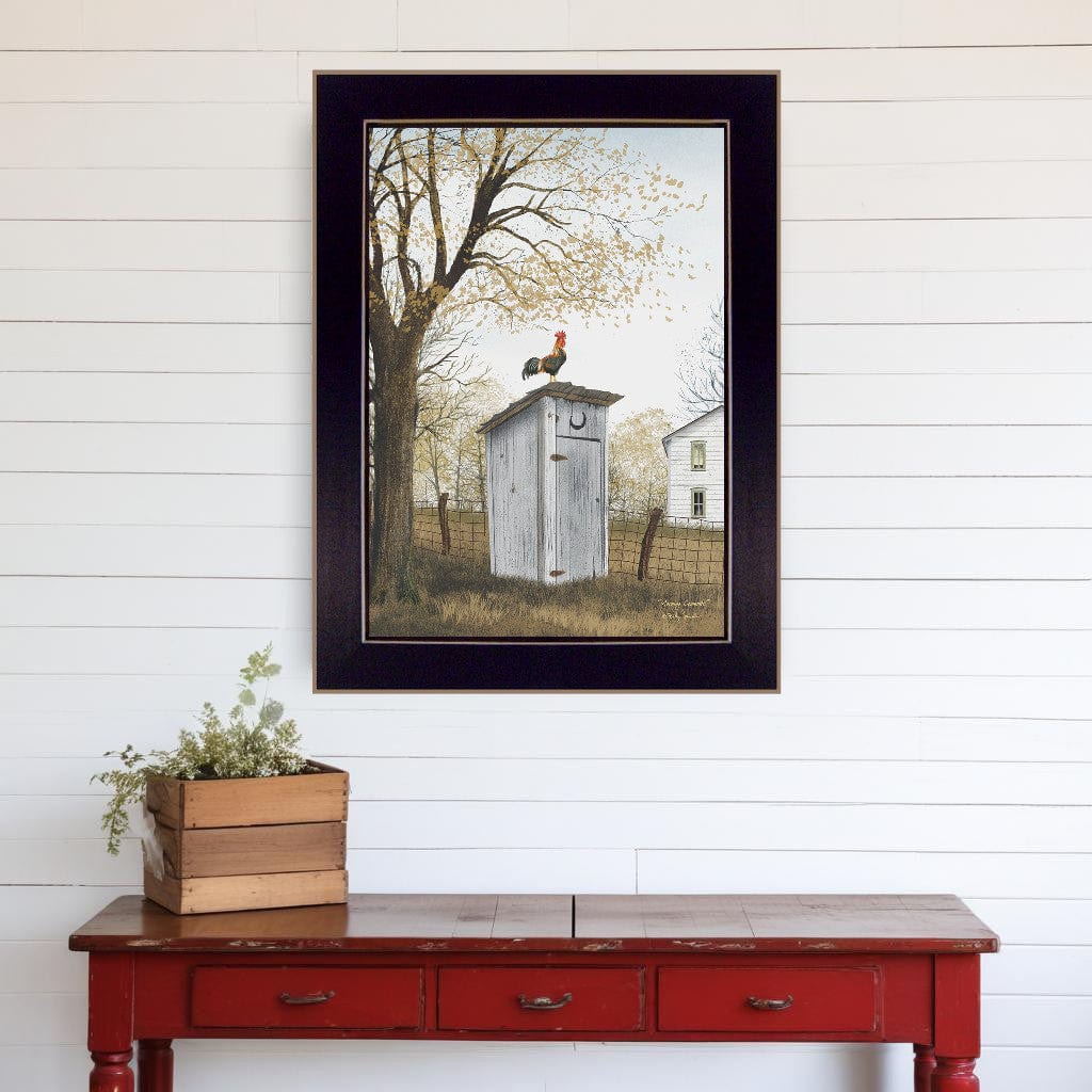 Morning Commute Outhouse Black Framed Print Wall Art - Homeroots