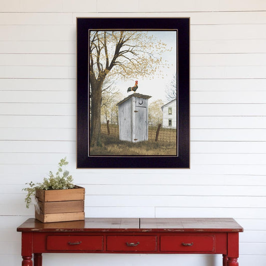 Morning Commute Outhouse Black Framed Print Wall Art - Homeroots