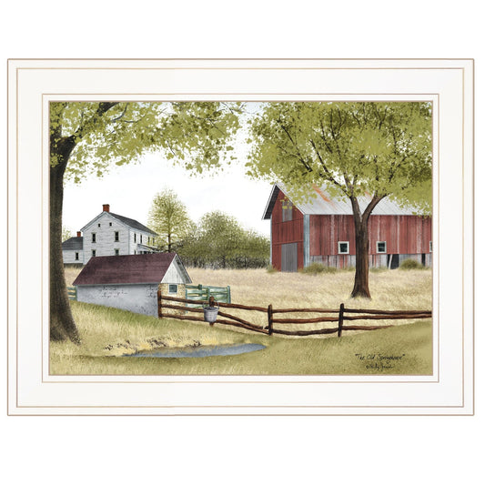 The Old Spring House 1 White Framed Print Wall Art - Homeroots
