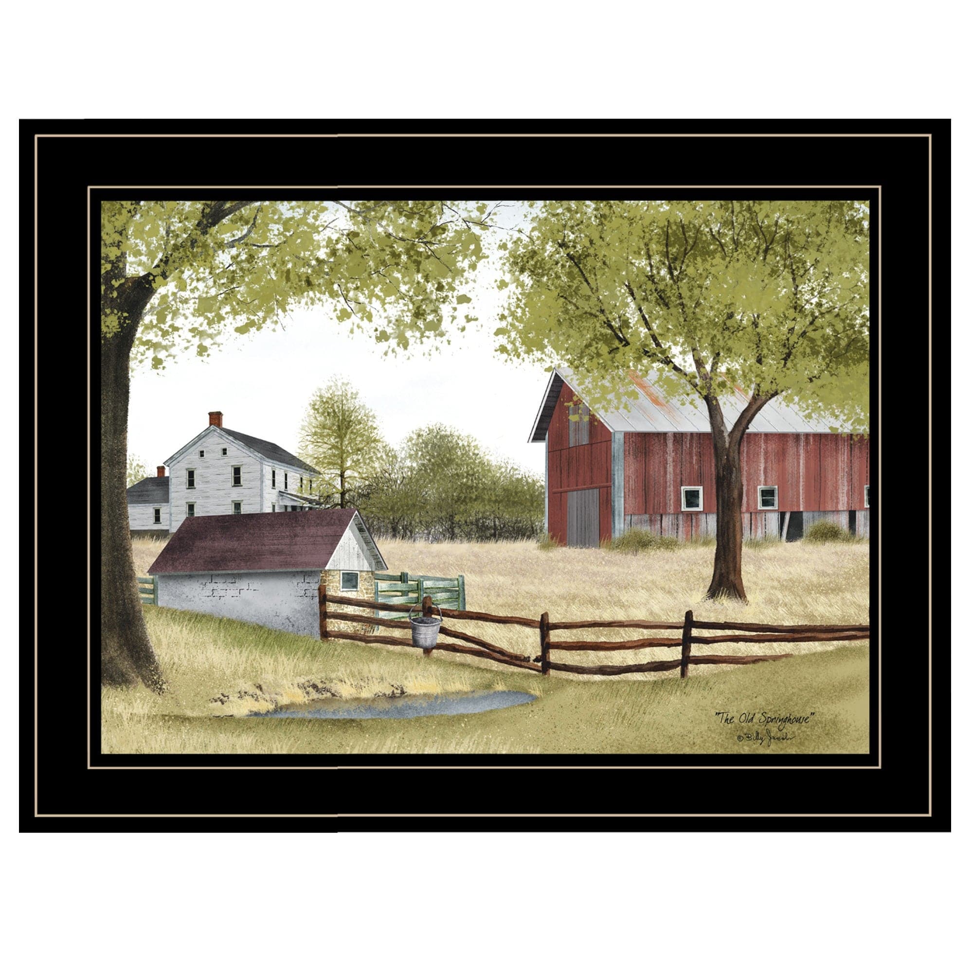 The Old Spring House 2 Black Framed Print Wall Art - Homeroots