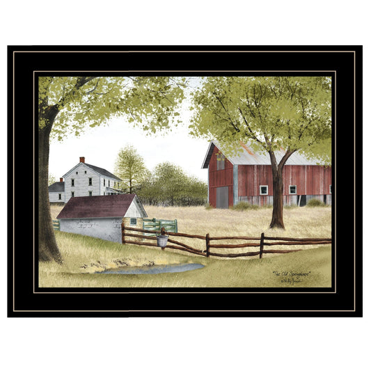 The Old Spring House 2 Black Framed Print Wall Art - Homeroots