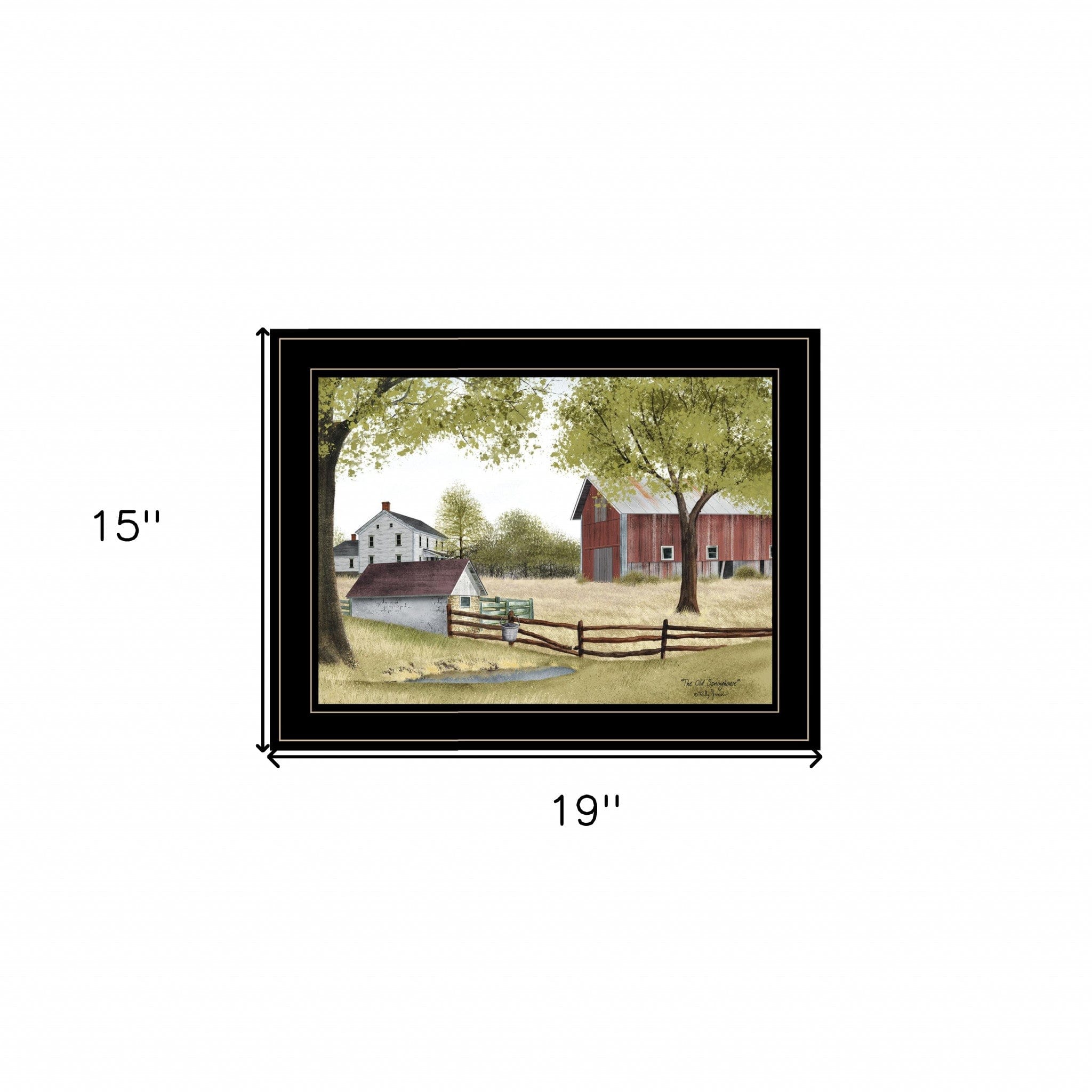 The Old Spring House 2 Black Framed Print Wall Art - Homeroots