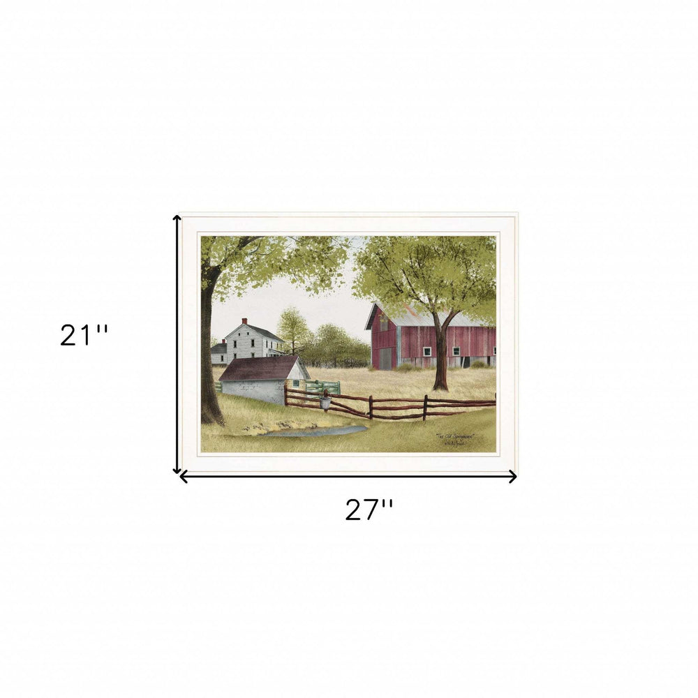 The Old Spring House 3 White Framed Print Wall Art - Homeroots - Flyclothing LLC