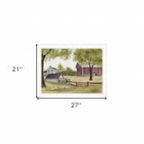 The Old Spring House 3 White Framed Print Wall Art - Homeroots - Flyclothing LLC