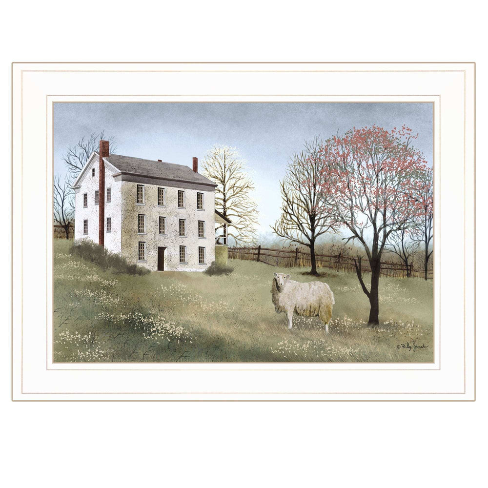 Spring at White House Farm 1 White Framed Print Wall Art - Homeroots - Flyclothing LLC