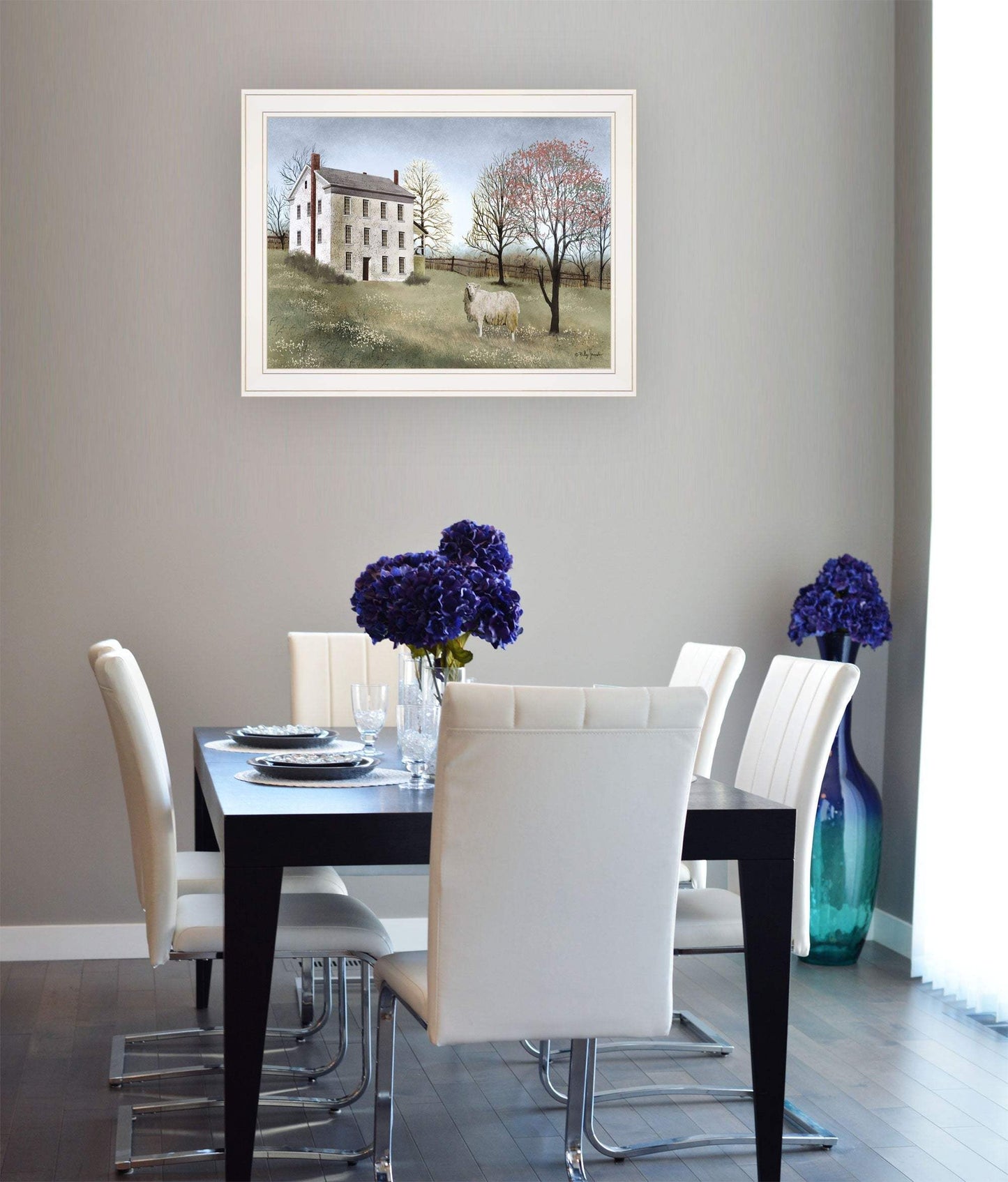 Spring At White House Farm 3 White Framed Print Wall Art - Homeroots - Flyclothing LLC