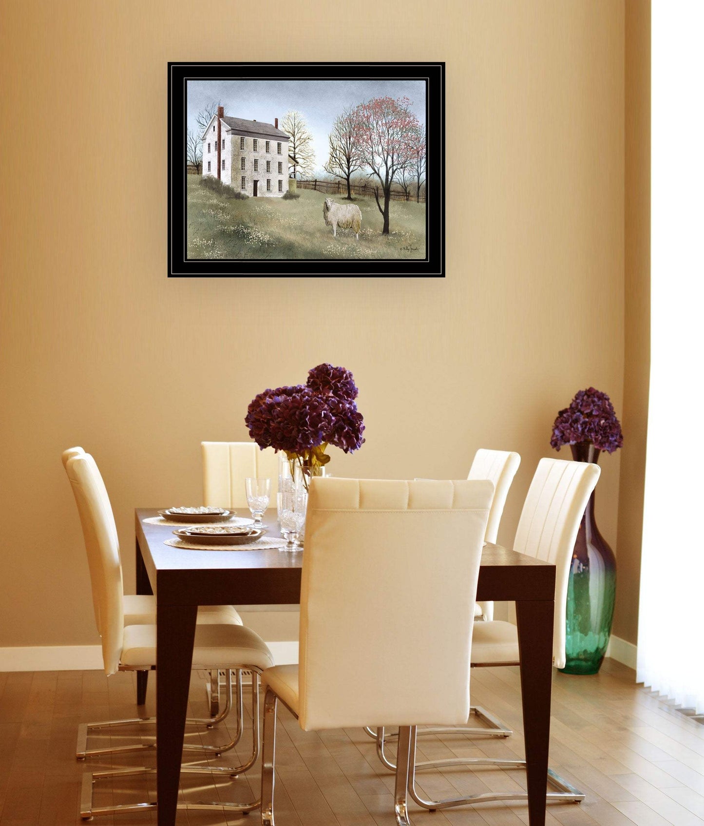 Spring at White House Farm 4 Black Framed Print Wall Art - Homeroots - Flyclothing LLC