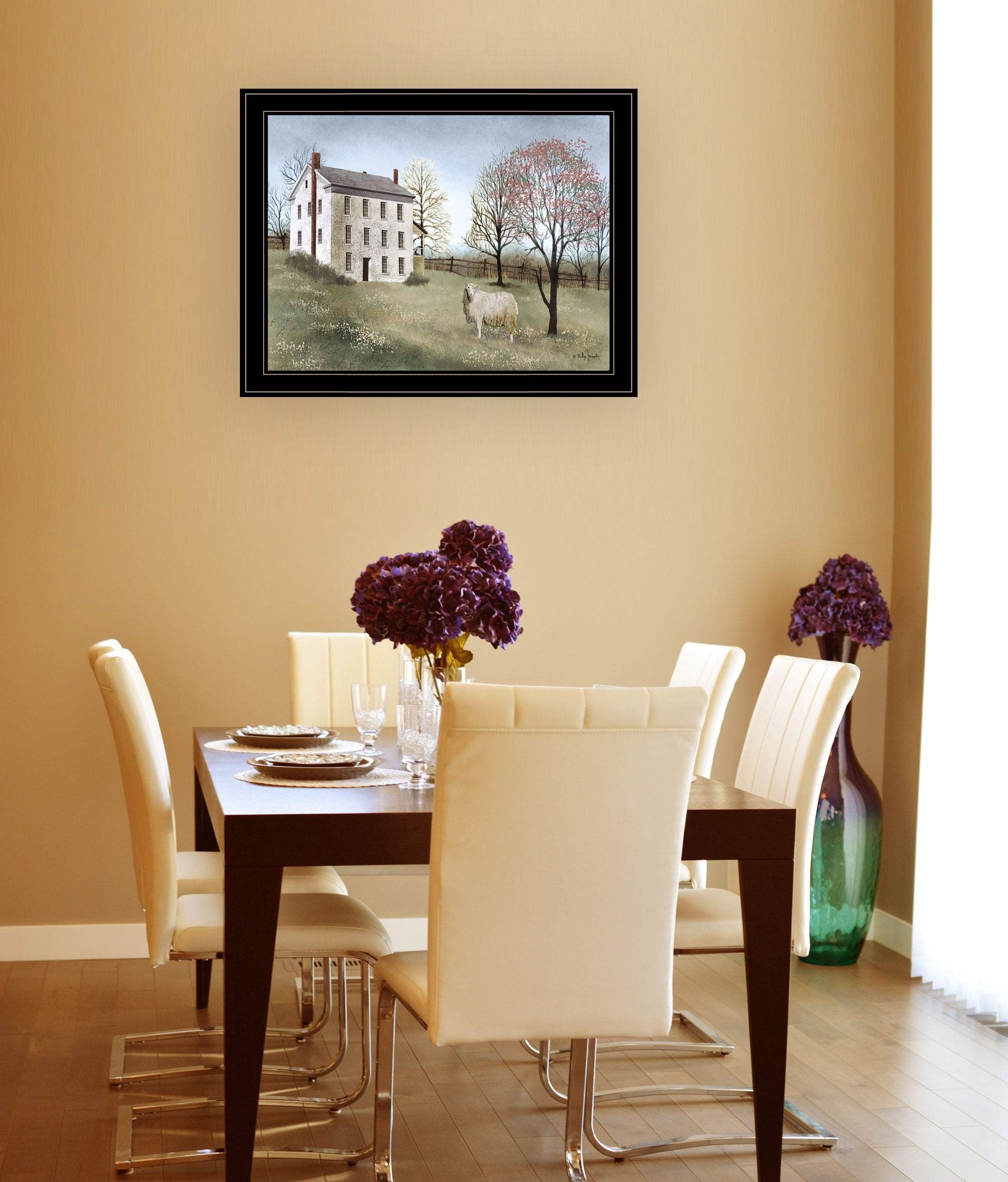 Spring at White House Farm 4 Black Framed Print Wall Art - Homeroots - Flyclothing LLC