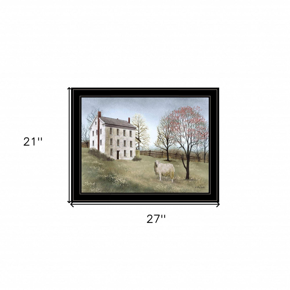 Spring at White House Farm 4 Black Framed Print Wall Art - Homeroots - Flyclothing LLC