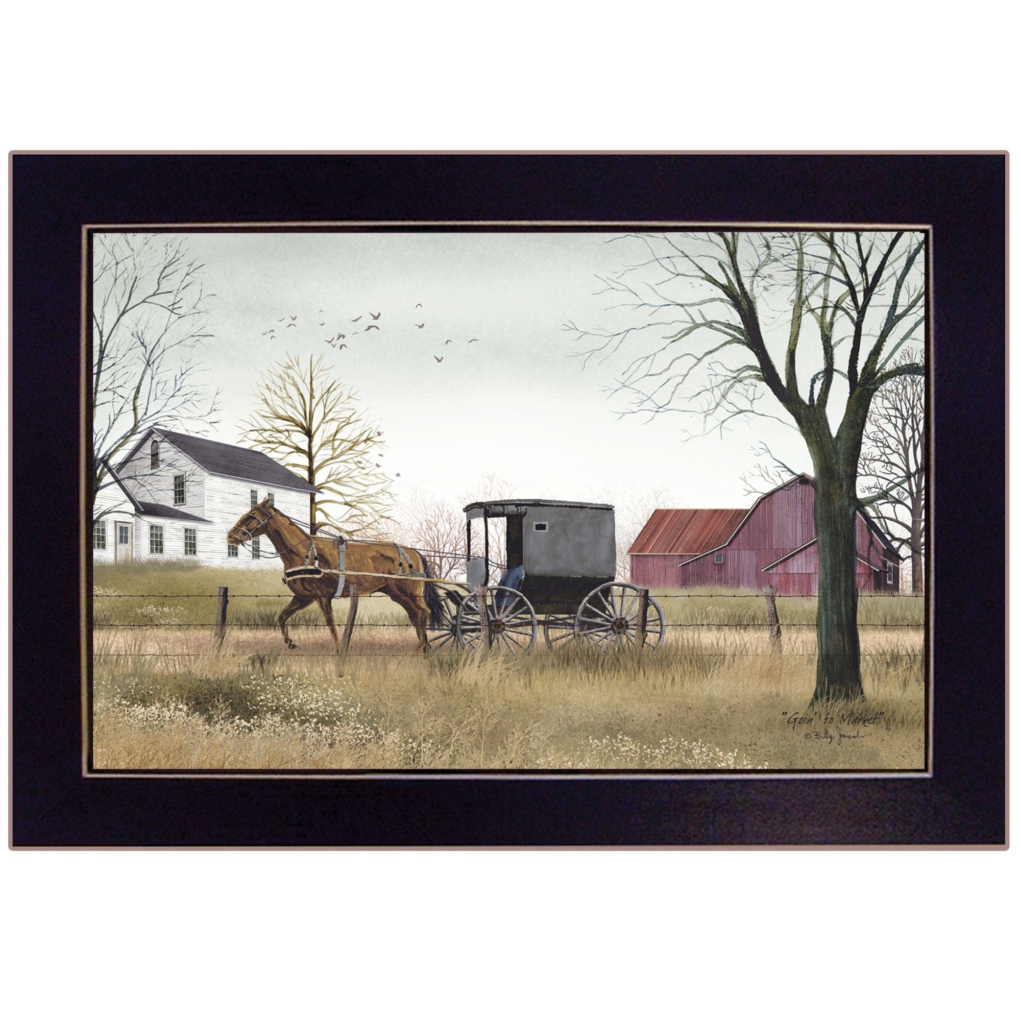 Goin to Market 4 Black Framed Print Wall Art - Homeroots
