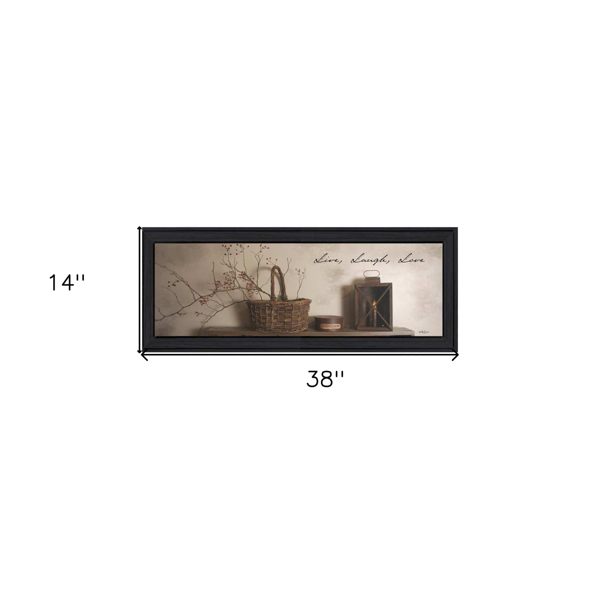 Live Laugh and Love 2 Black Framed Print Wall Art - Homeroots