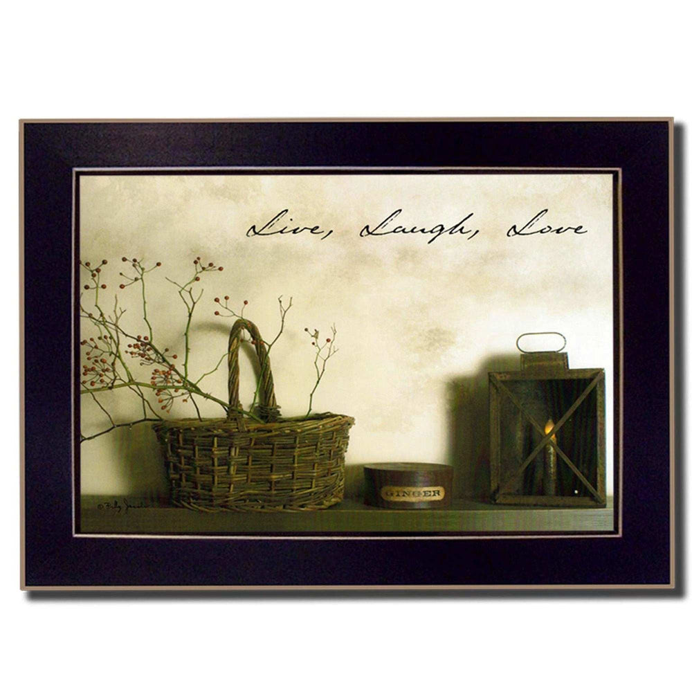 Live Laugh and Love Black Framed Print Wall Art - Homeroots - Flyclothing LLC