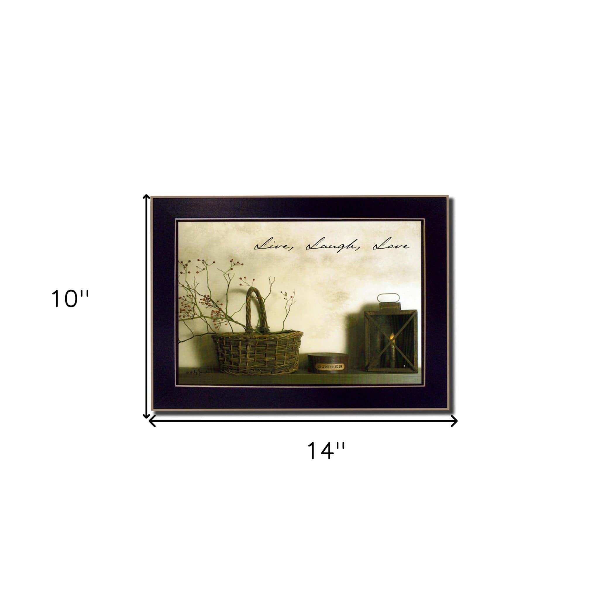 Live Laugh and Love Black Framed Print Wall Art - Homeroots