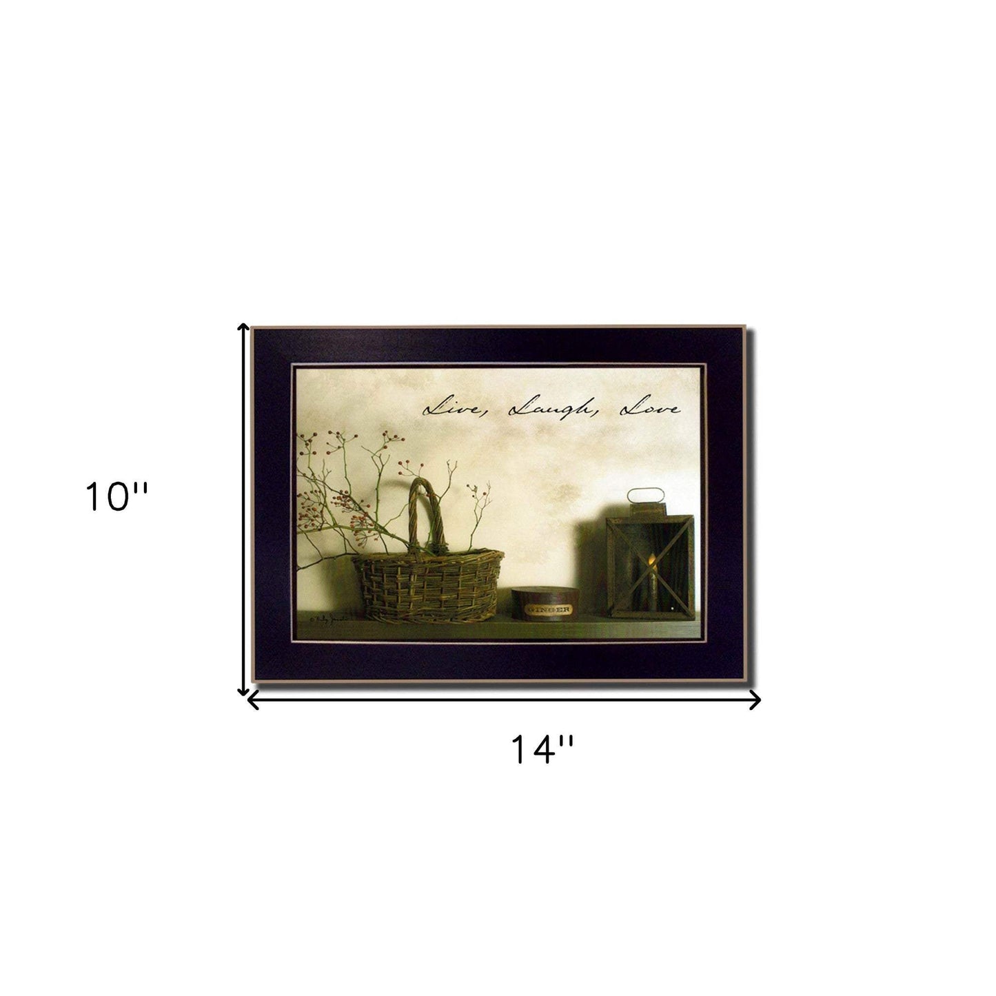 Live Laugh and Love Black Framed Print Wall Art - Homeroots - Flyclothing LLC