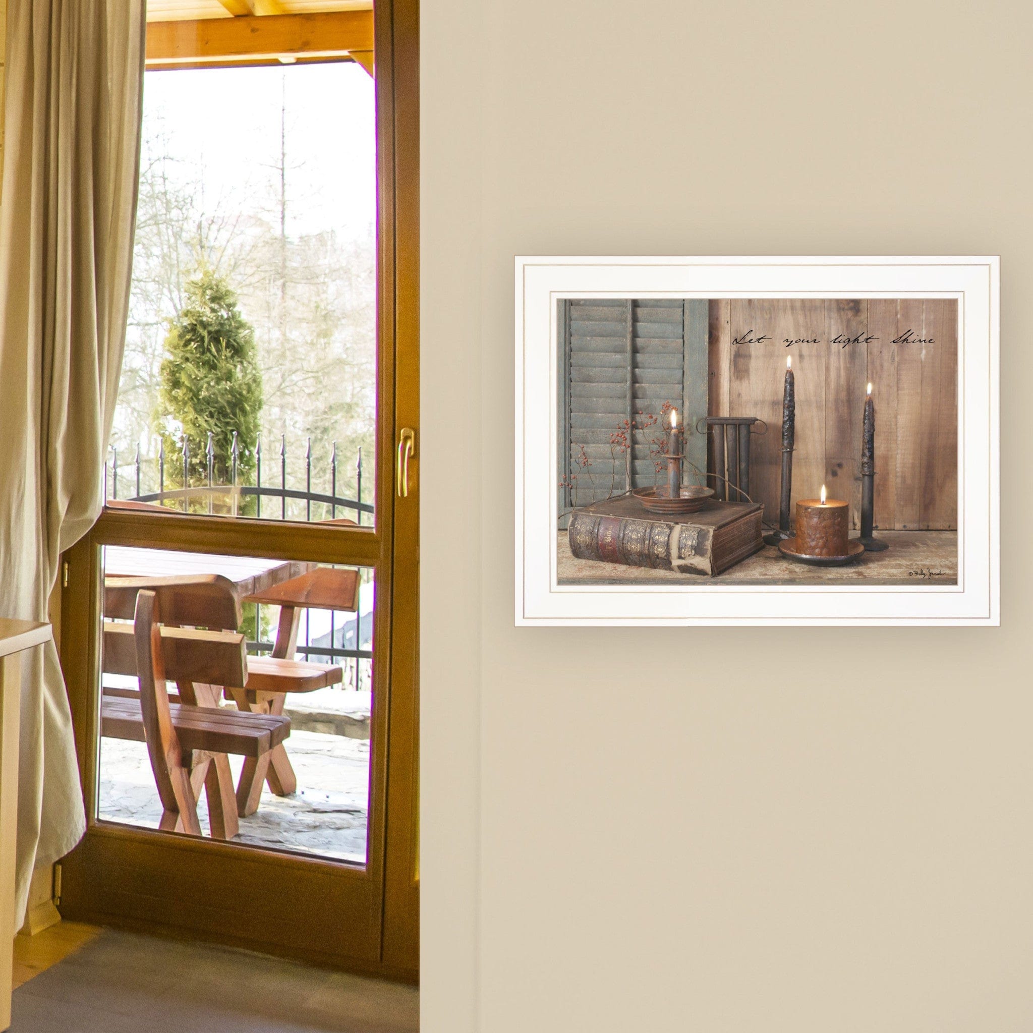 Let Your Light Shine 1 White Framed Print Wall Art - Homeroots