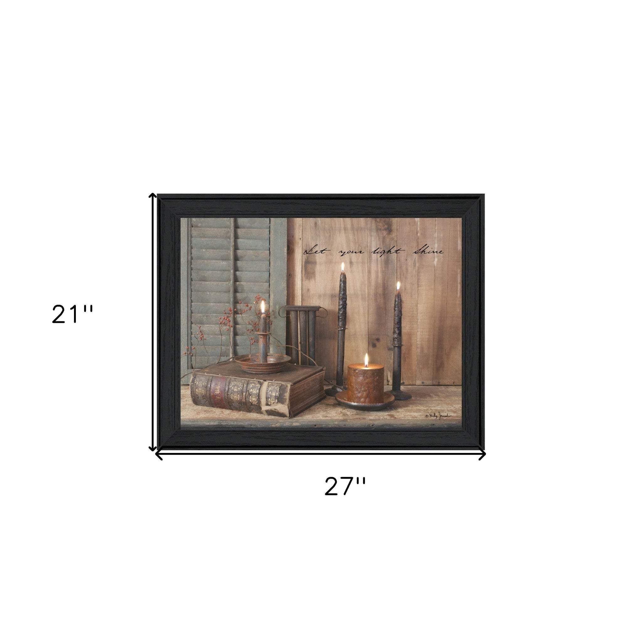 Let Your Light Shine 3 Black Framed Print Wall Art - Homeroots - Flyclothing LLC
