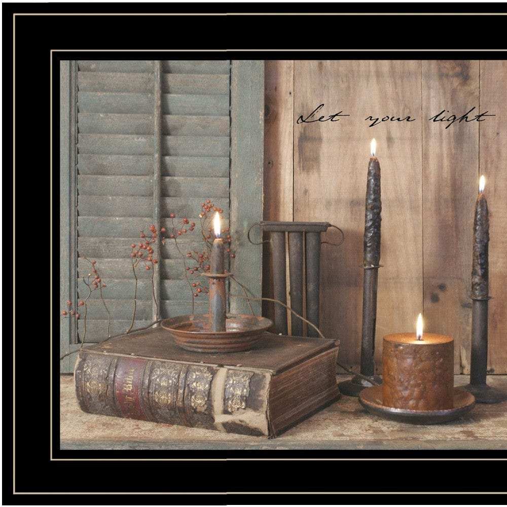 Let Your Light Shine 2 Black Framed Print Wall Art - Homeroots - Flyclothing LLC