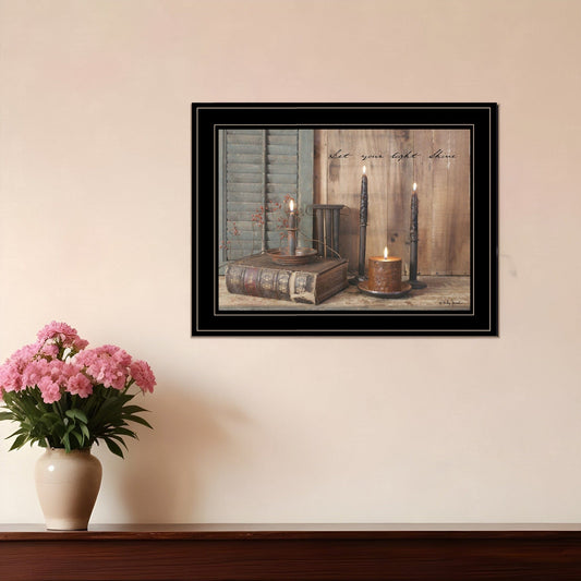 Let Your Light Shine 2 Black Framed Print Wall Art - Homeroots