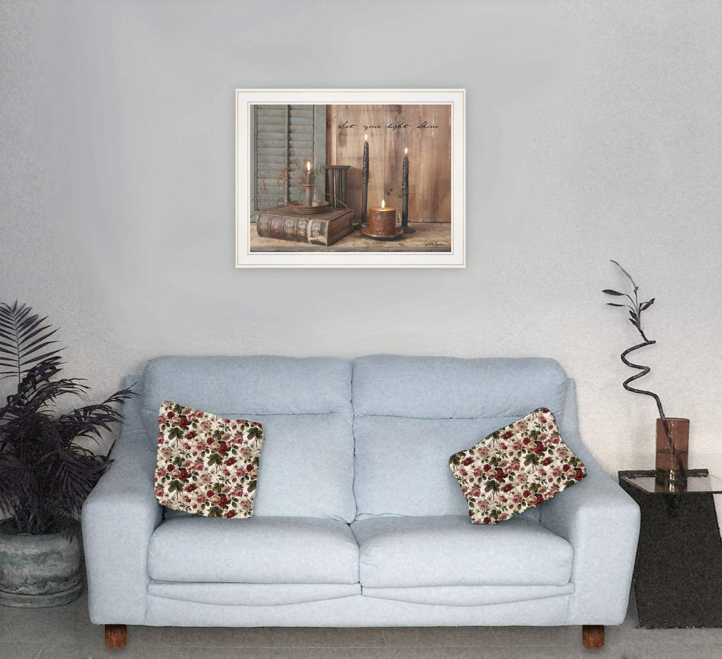 Let Your Light Shine 4 White Framed Print Wall Art - Homeroots - Flyclothing LLC