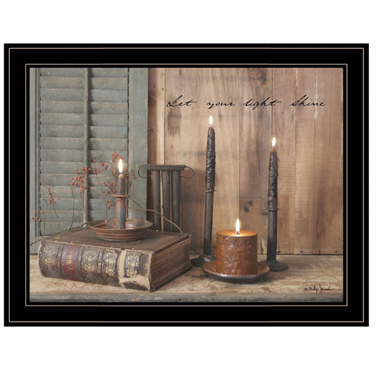 Let Your Light Shine 5 Black Framed Print Wall Art - Homeroots