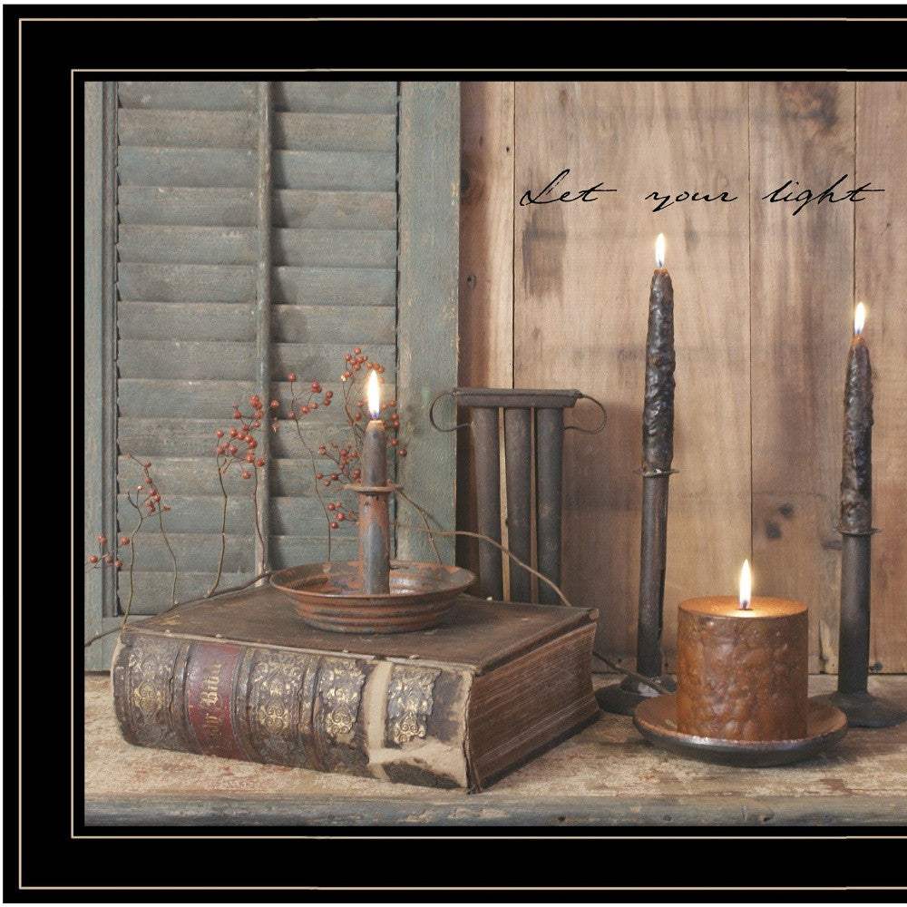 Let Your Light Shine 5 Black Framed Print Wall Art - Homeroots - Flyclothing LLC