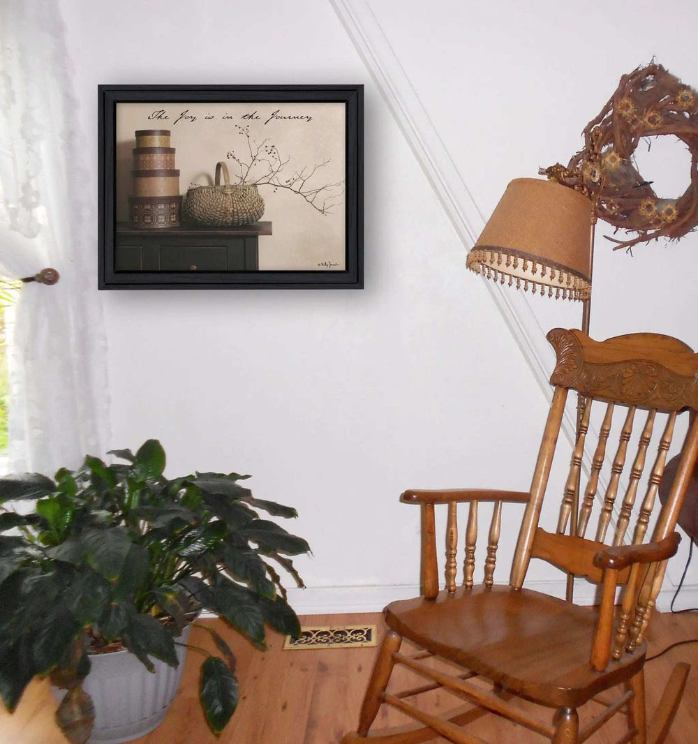 The Joy is the Journey Black Framed Print Wall Art - Homeroots - Flyclothing LLC