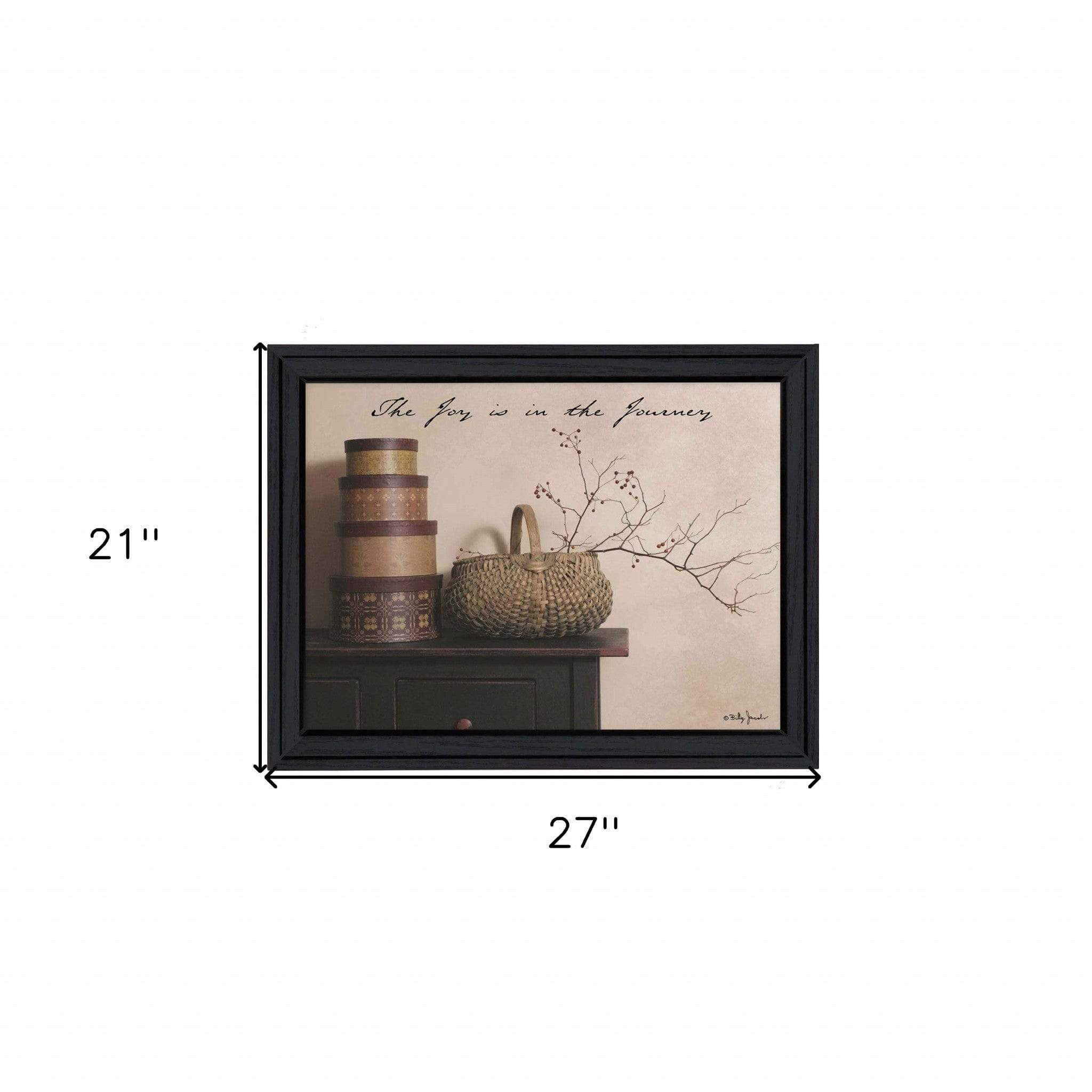 The Joy is the Journey Black Framed Print Wall Art - Homeroots - Flyclothing LLC