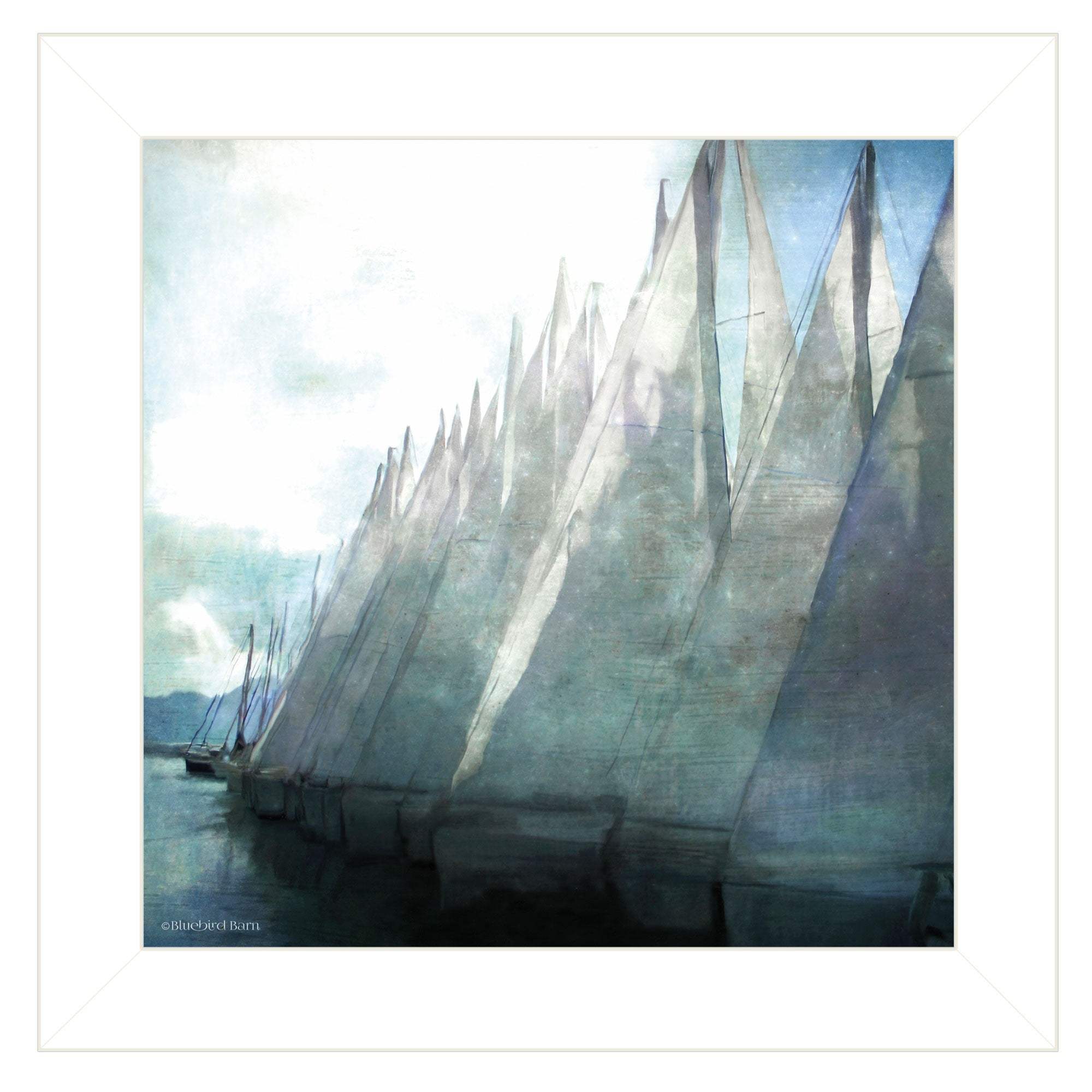 Sailboat Marina I 1 White Framed Print Wall Art - Homeroots - Flyclothing LLC