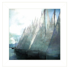 Sailboat Marina I 1 White Framed Print Wall Art - Homeroots