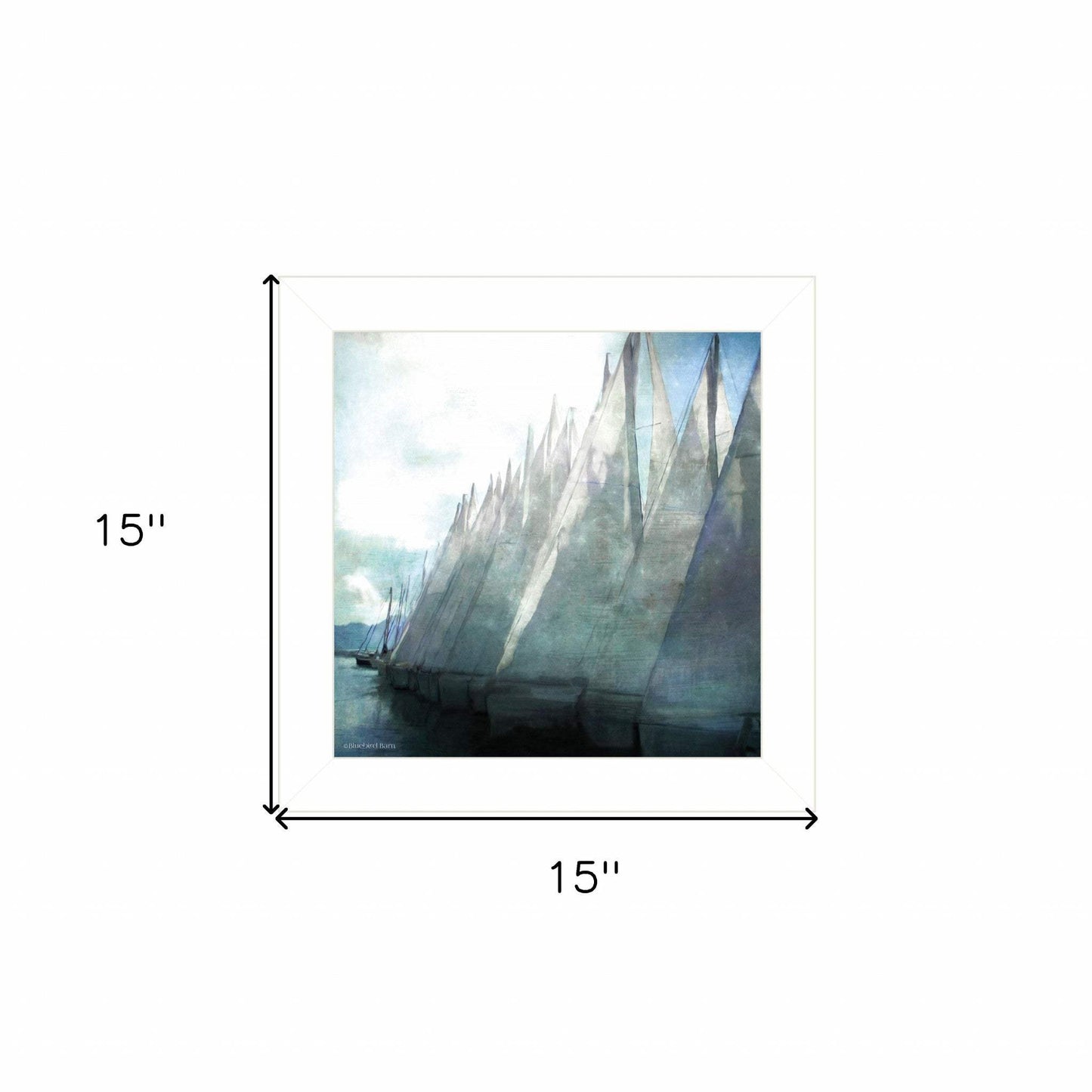 Sailboat Marina I 1 White Framed Print Wall Art - Homeroots - Flyclothing LLC