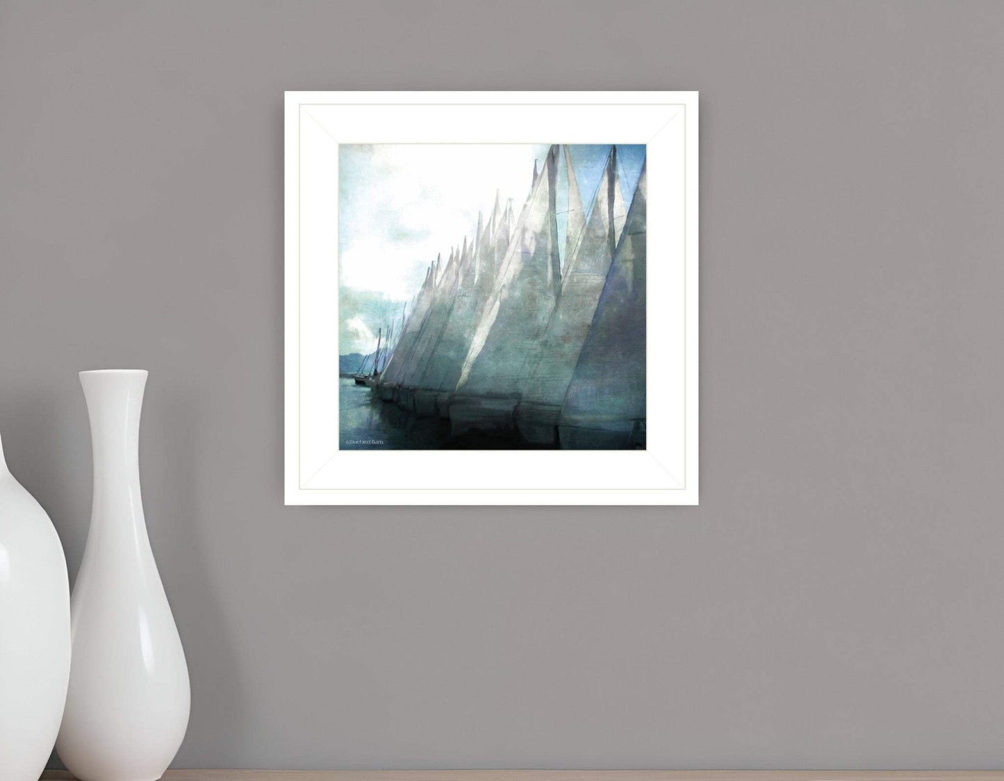 Sailboat Marina I 1 White Framed Print Wall Art - Homeroots - Flyclothing LLC