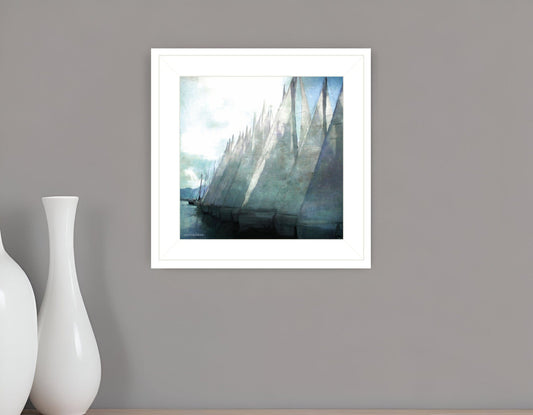 Sailboat Marina I 1 White Framed Print Wall Art - Homeroots