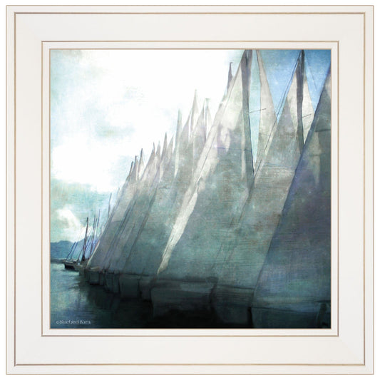 Sailboat Marina I 2 White Framed Print Wall Art - Homeroots