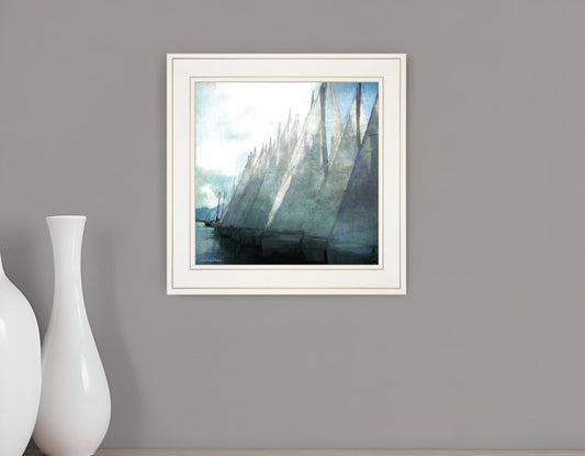 Sailboat Marina I 2 White Framed Print Wall Art - Homeroots