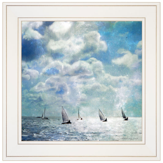 Sailing White Waters 2 White Framed Print Wall Art - Homeroots