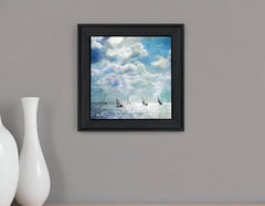 Sailing White Waters 3 Black Framed Print Wall Art - Homeroots