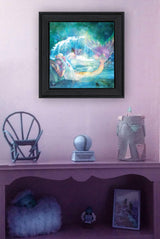 Woodland Cove Mermaid 1 Black Framed Print Wall Art - Homeroots - Flyclothing LLC