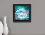 Woodland Cove Mermaid 1 Black Framed Print Wall Art - Homeroots
